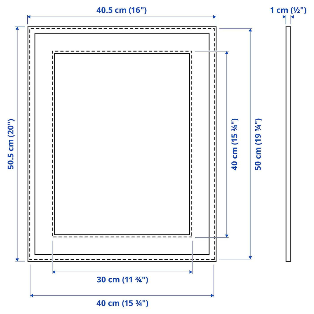 IKEA LOMVIKEN  (ИКЕА ЛОМВИКЕН)  -  Рамка, белая, 40x50 см