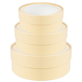 Коробка Круг с окном  25*5см.Крафт 1шт.