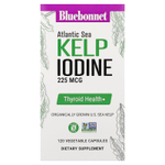 Bluebonnet Nutrition, йод из бурых водорослей атлантических морских водорослей, 225 мкг, 120 растительных капсул
