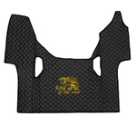 Ковры SCANIA 6 серии G (автомат), (экокожа, черный, черный кант, желтая вышивка)