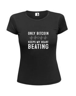 Футболка Only Bitcoin женская приталенная черная