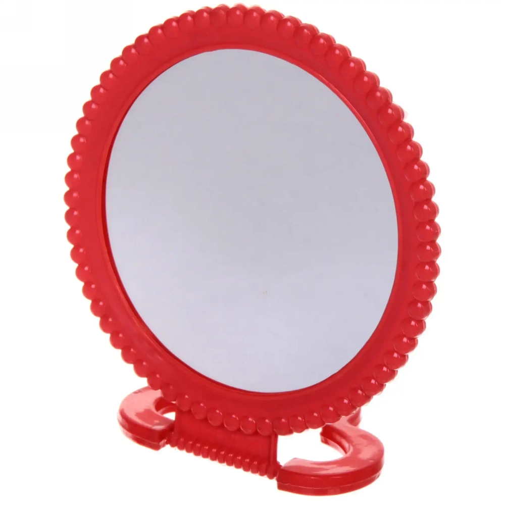 Зеркало настольное в пластиковой оправе «Бусинки» круг, подвесное, цвет микс, d-12см (Стикер на минивложение)
