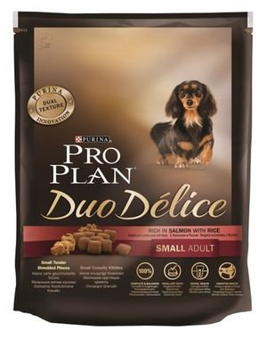 Сухой корм, Purina Pro Plan DuoDelice, для взрослых собак мелких пород, с лососем и рисом