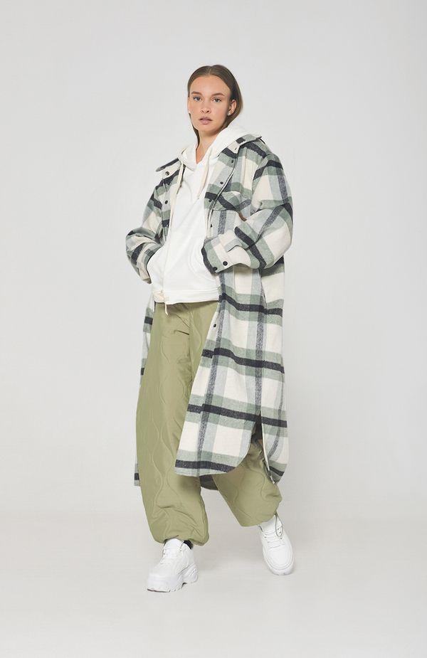 Пальто-Рубашка AC008 зеленое - фото 3