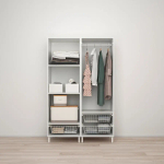 Платяной шкаф - IKEA PLATSA/FONNES  / ПЛАТСА/ФОННЕС ИКЕА, 120x57x191 см, белый
