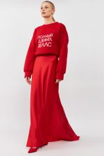 ЮБКА МАКСИ САТИНОВАЯ RED