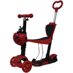 Самокат трехколесный детский, с ручкой, разборный, 3 в 1 с сиденьем, корзинкой и родительской ручкой