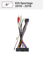 Переходная рамка 9" и комплект проводов для KIA Sportage 2010 - 2016