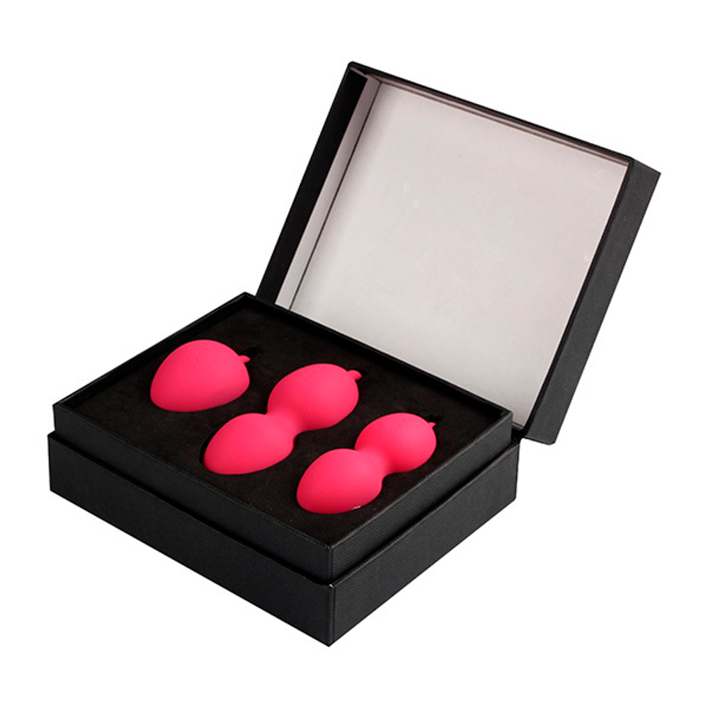 Набор розовых вагинальных шариков со смещенным центром тяжести Svakom Nova Ball Weighted Kegel with Cord Set SSYB-01-PMR