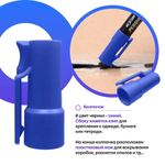 Перманентные маркеры синие многоразовые, набор 12 шт, MC-Basir, комплект спиртовых несмываемых маркеров (перезаправляемых водостойких фломастеров) с наконечником 3 мм, 400 мл