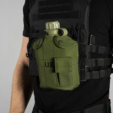 Фляжка с котелком 1л, olive