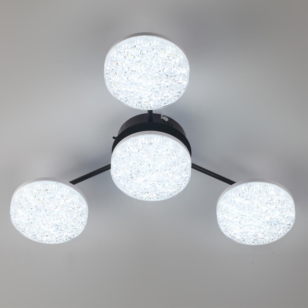 8236/4CL LEDIO LN25 000 черный, металл/акрил Люстра потолочная с ПДУ LED 55W 3000-6000К 220V DIDANA