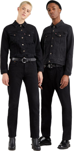 Джинсы Levis 501 Levi's Original CROP BLACK HEART черный