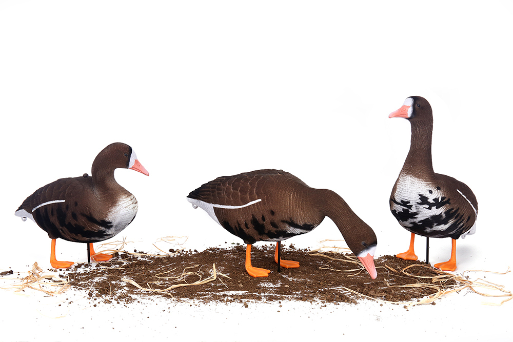 Белолобый гусь Softplast 3D ЖИВОЕ ПЕРО мод. BS-3D-UV