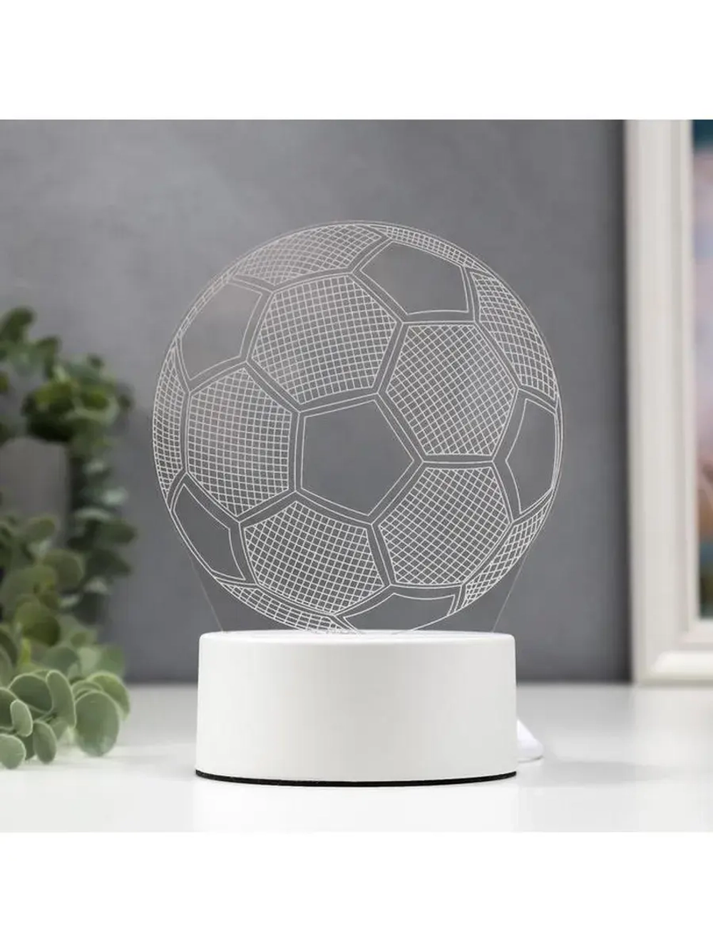 Светильник "Футбольный мяч" LED RGB от сети 9,5x12,5x16 см