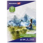 Бумага для акварели БОЛЬШАЯ А3, 20 л., "ГАРМОНИЯ", среднее зерно, 200 г/м2, бумага ГОЗНАК, BRAUBERG ART "CLASSIC", 112323