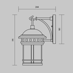 Уличный настенный светильник Outdoor O031WL-01BR