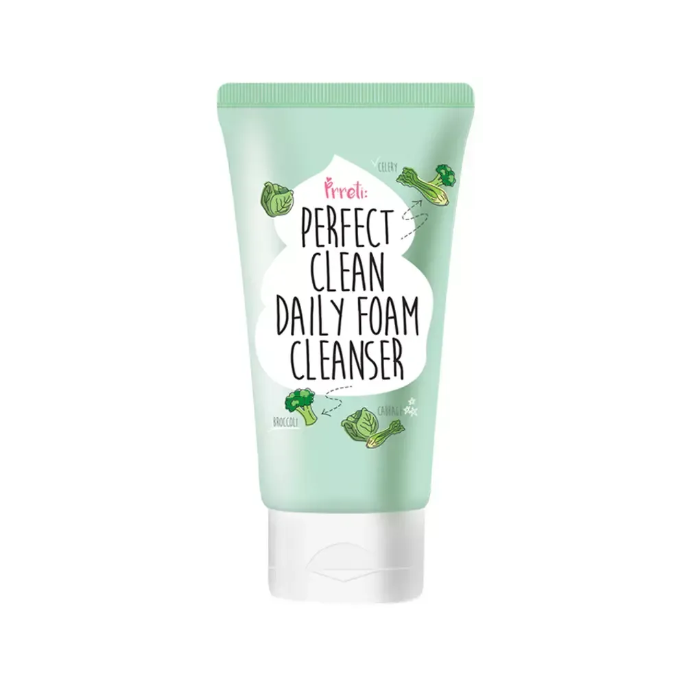 Пенка для глубокого очищения с брокколи PRRETI Perfect Clean Daily Foam Cleanser 150 г