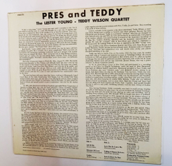 Винтажная виниловая пластинка LP The Lester Young Teddy Wilson Quartet Pres And Teddy (Germany)