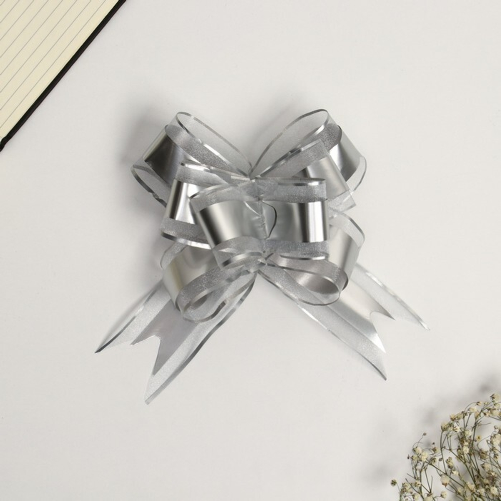Бант-бабочка №5 серебро