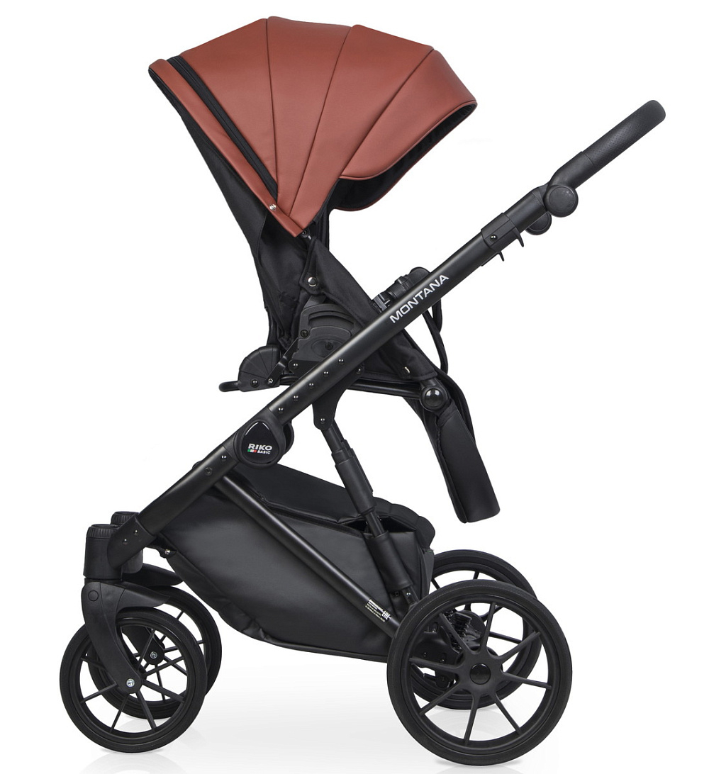 Детская коляска Riko Basic Montana Ecco 3 в 1 17 Maroon (т.бордовый)
