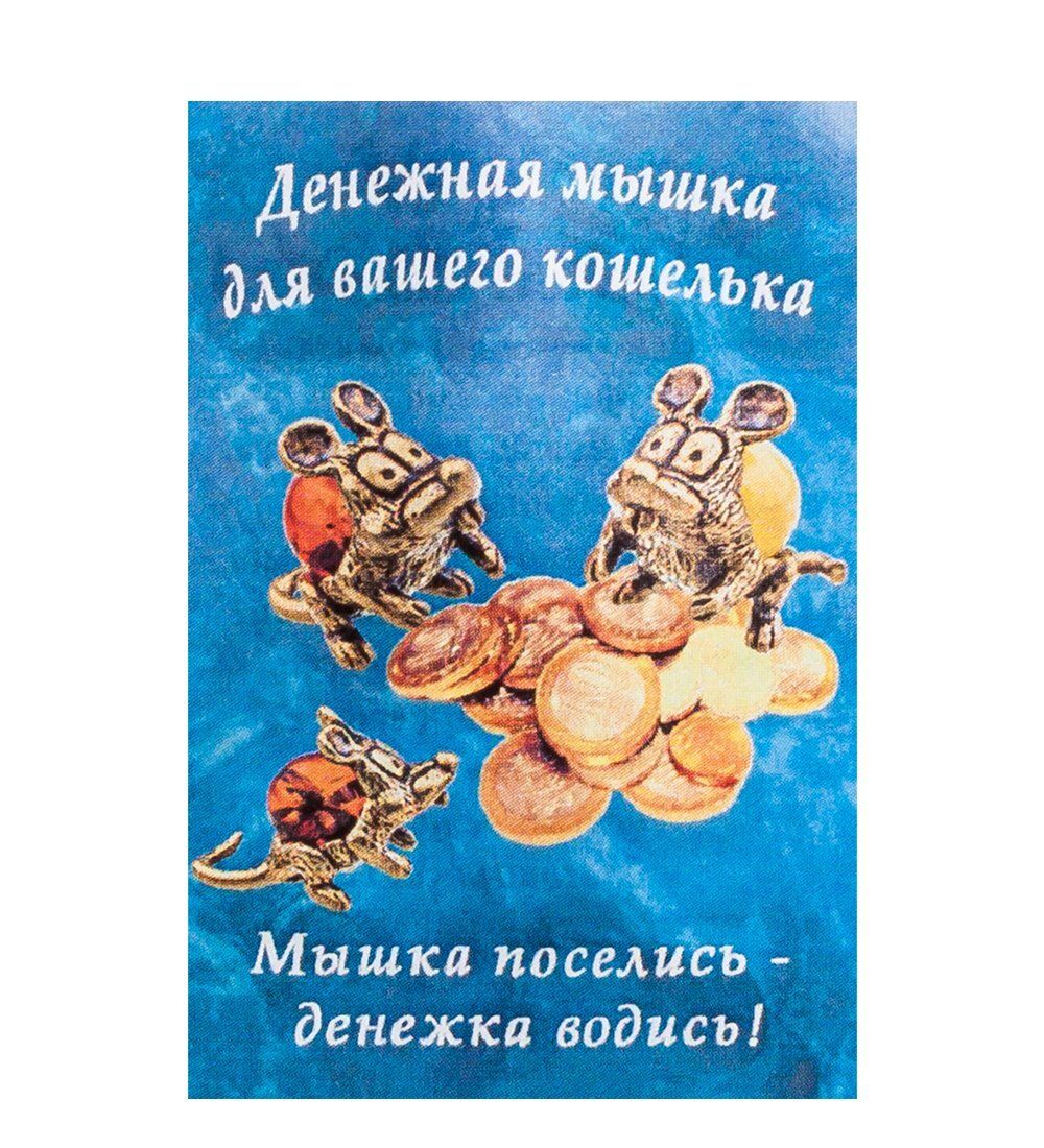 AM-1064 Фигурка кошельковая «Мышь-хранительница» (латунь)