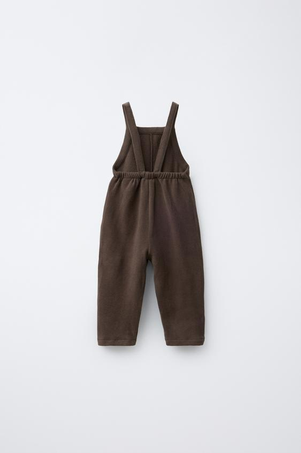 ZARA КОМБИНЕЗОН ИЗ МЯГКОЙ ТКАНИ, КОРИЧНЕВЫЙ