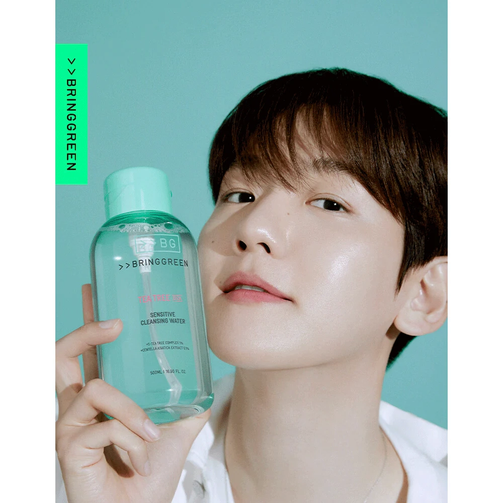 BRING GREEN Tea Tree Cica Sensitive Cleansing Water 500ml