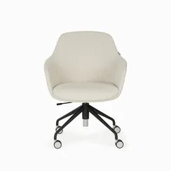 Кресло с колесиками Lucio бежевая ткань