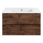 База под керамическую раковину Mia 750 подвесная, 2 выкатных ящика soft close, R.Wood