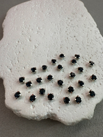 Шатоны 4 мм, Темно-синий в серебре, 25 шт