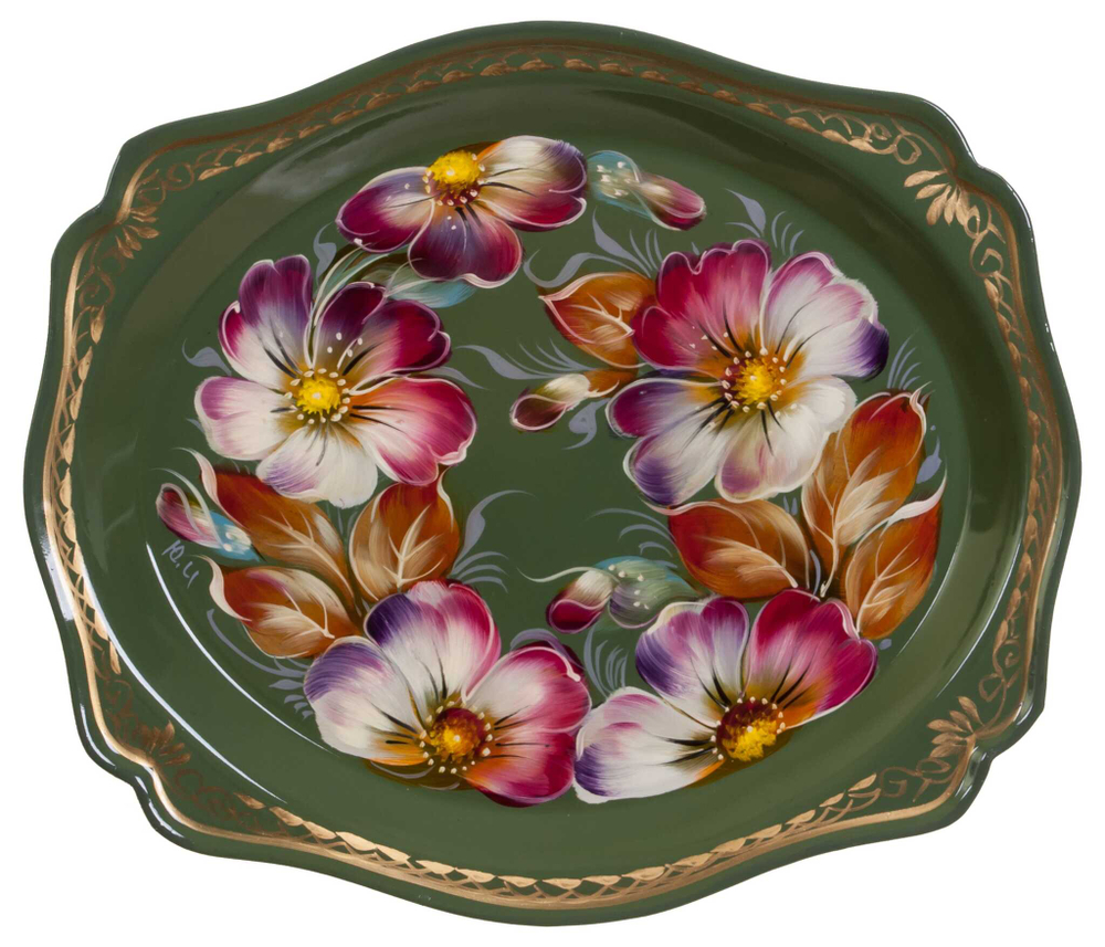 Zhostovo metal tray A3D121220230197