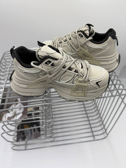 Кроссовки женcкие экокожа арт. 835-12 цвет "бежевый"