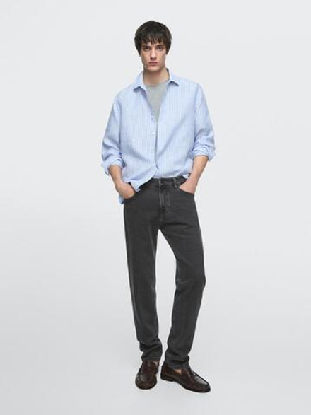 Massimo Dutti Джинсы зауженного кроя, серый