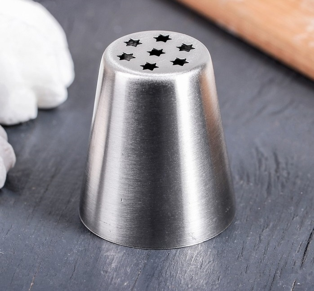 Насадка для кондитерского мешка d=4 см «Травка крупная», нержавеющая сталь