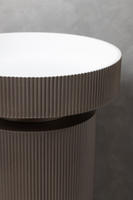 Раковина накладная рифленая SOLE Corian 400*130 DELMAR + Пьедестал для раковины рифленый Corian 300*720 DELMAR