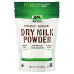 NOW Foods, Real Food, органическое обезжиренное сухое молоко 340 г (12 унций)