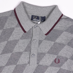 Редкое вязаное поло Fred Perry в ромб с винтажным кроем, XS