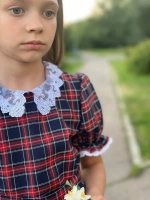 Платье школьное с коротким рукавом