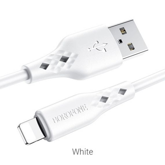 USB BOROFONE BX48, USB - Lightning, 2.4А, 1 м, белый