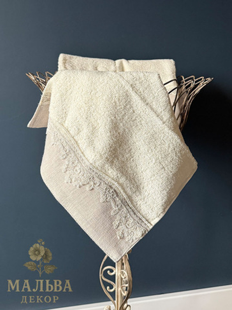 Набор из 2-х полотенец "Экрю" бежевое 38х58 см/55x104 см