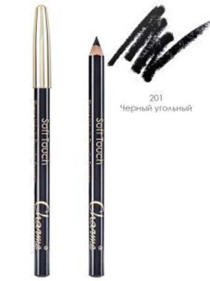 Charme Карандаш для век серии «Soft Touch» тон-201 (Черный угольный)