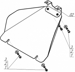 Защита стальная 2 мм БН Hyundai Staria; V=2,2D c 2022 г MOTODOR.00944