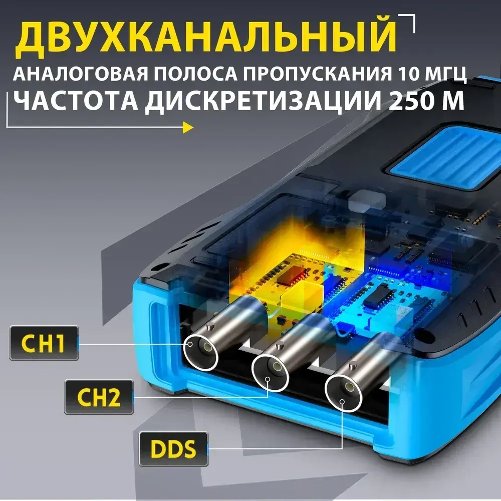 FNIRSI 2C53T PLUS 3в1 Осциллограф многофункциональный измеритель (осциллограф/мультиметр/генератор сигналов)