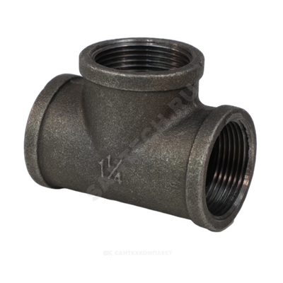 Тройник прямой чугун Ду 15 (1/2") ВР/ВР Fittex PLUS