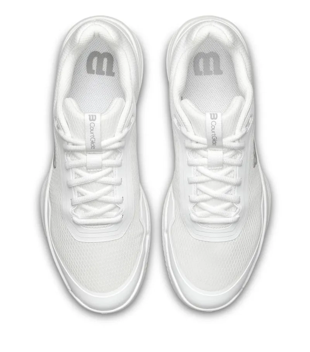 Женские теннисные кроссовки Wilson Court Glide - white/white/silver