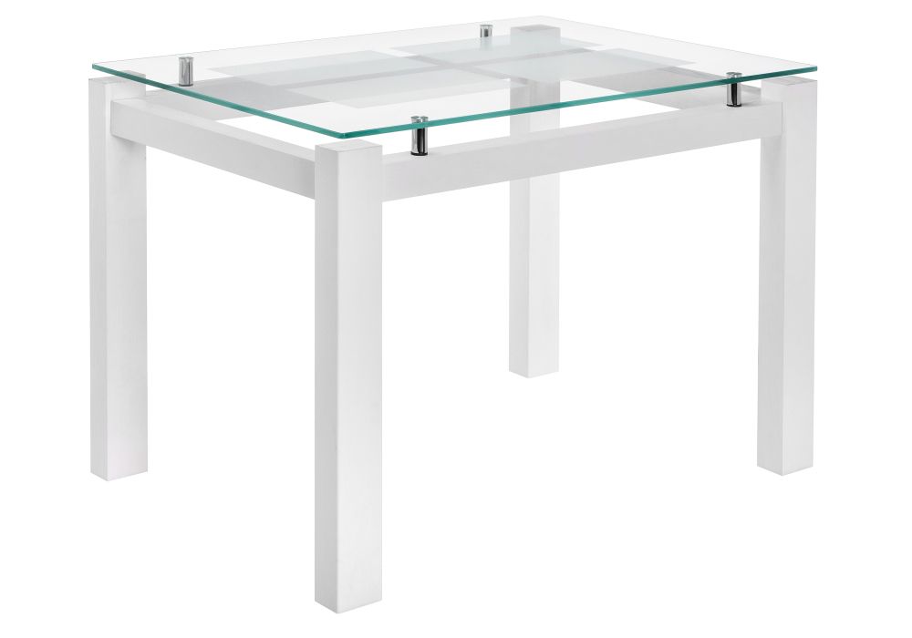 Стеклянный стол Бран 104х74х76 дерево белое