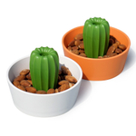 Миска для снеков cacnuts, белая с зеленым