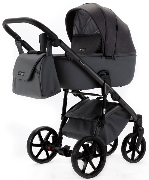 Детская коляска Adamex Nola Natura 2 в 1 N-10-STONE (Т.СЕР + Т.СЕР. КОЖА)