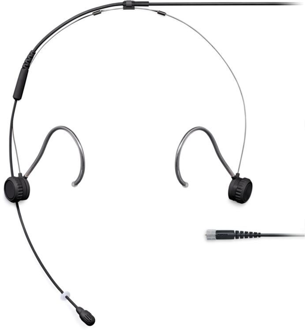 SHURE TH53B/O-MDOT Головной всенаправленный мирофон TwinPlex,, кабель 1.6мм, разъем LEMO, черный.